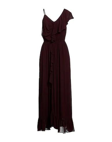 Burgundy Crêpe Long dress
