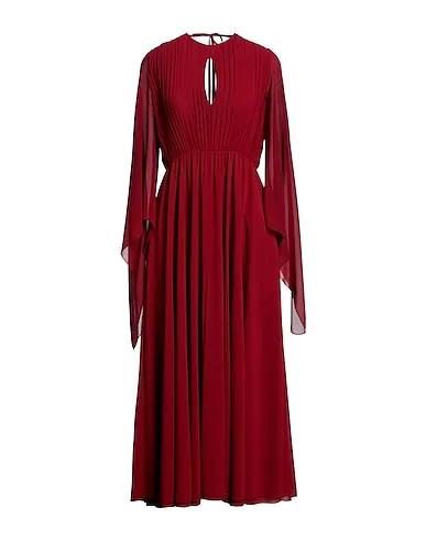 Burgundy Crêpe Long dress