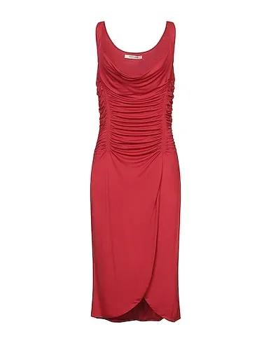 Burgundy Crêpe Midi dress