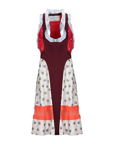 Burgundy Crêpe Short dress