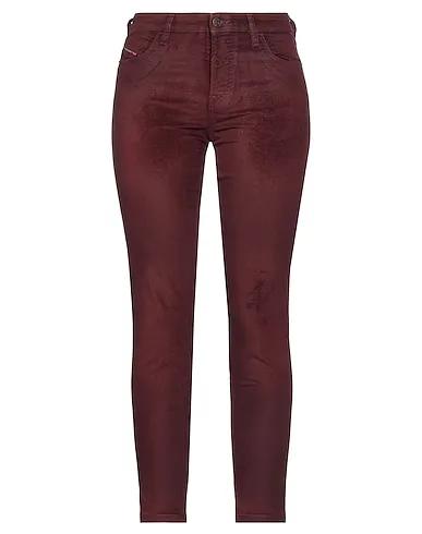 Burgundy Denim Denim pants