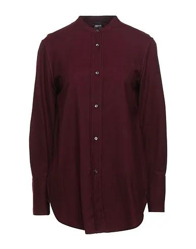 Burgundy Flannel Solid color shirts & blouses