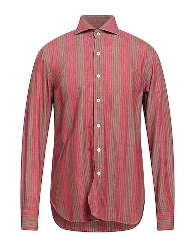 Burgundy Flannel Striped shirt