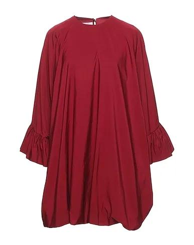 Burgundy Gabardine Elegant dress
