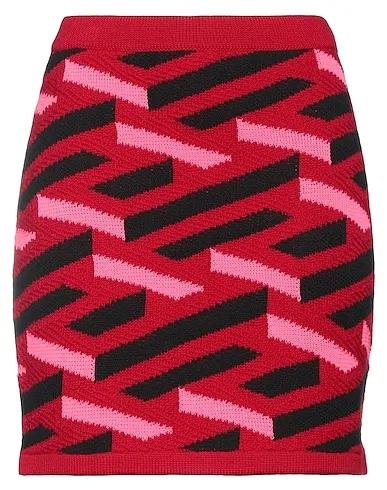 Burgundy Jacquard Mini skirt