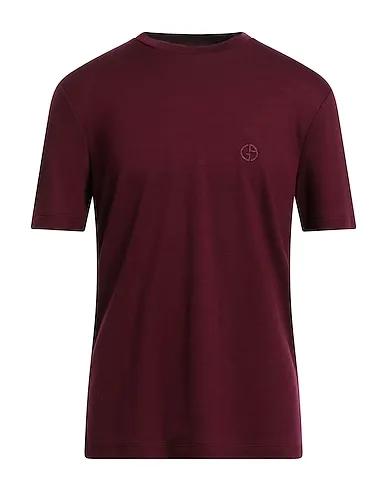 Burgundy Jersey Basic T-shirt