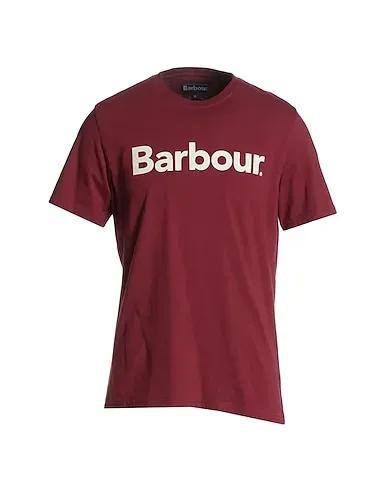 Burgundy Jersey T-shirt Barbour Logo Tee

