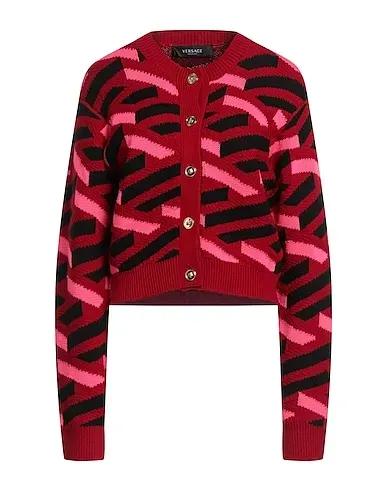 Burgundy Knitted Cardigan