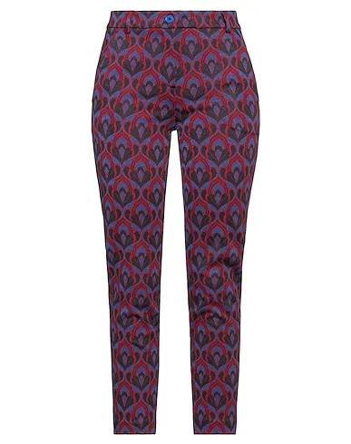 Burgundy Knitted Casual pants