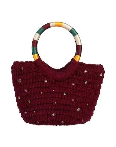 Burgundy Knitted Handbag