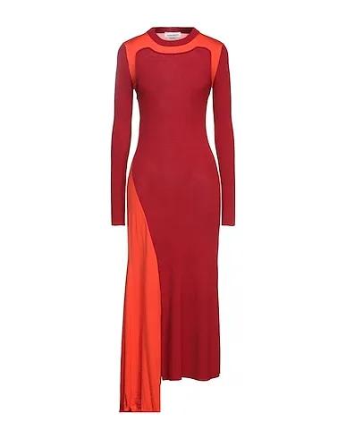 Burgundy Knitted Midi dress