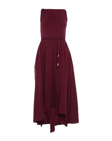 Burgundy Knitted Midi dress