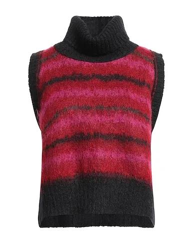 Burgundy Knitted Sleeveless sweater