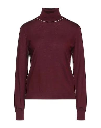 Burgundy Knitted Turtleneck