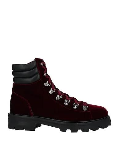 Burgundy Leather Ankle boot
