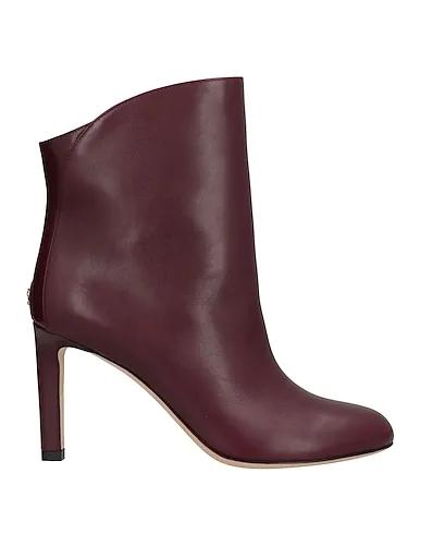 Burgundy Leather Ankle boot
