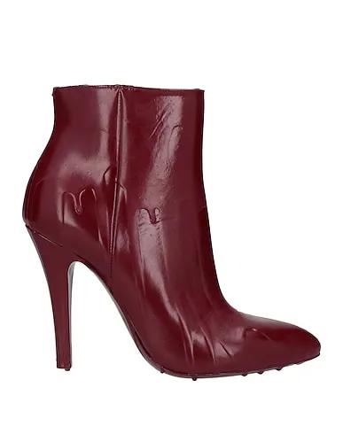 Burgundy Leather Ankle boot