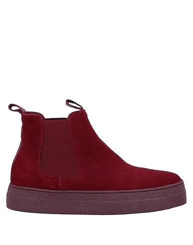 Burgundy Leather Ankle boot