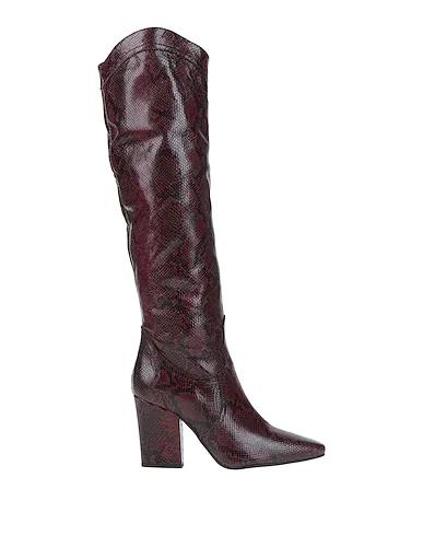 Burgundy Leather Boots
