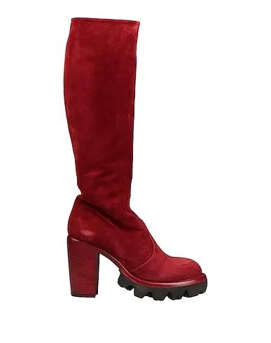 Burgundy Leather Boots