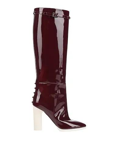 Burgundy Leather Boots