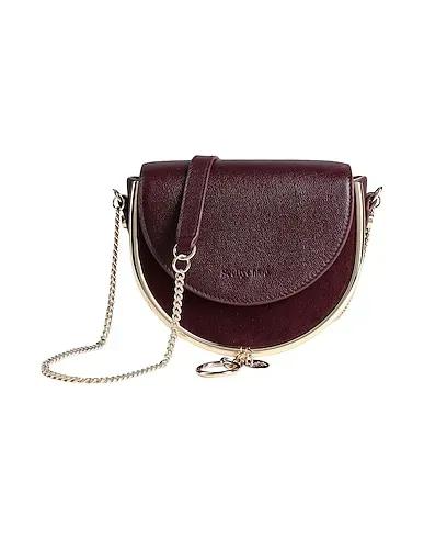 Burgundy Leather Cross-body bags