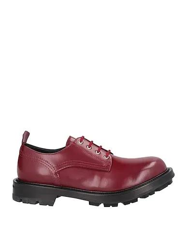 Burgundy Leather Laced shoes