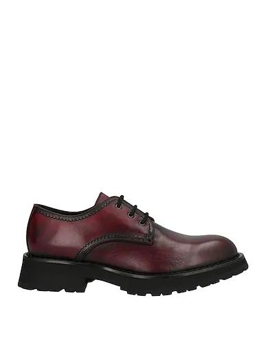 Burgundy Leather Laced shoes