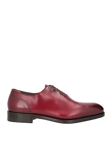 Burgundy Leather Laced shoes
