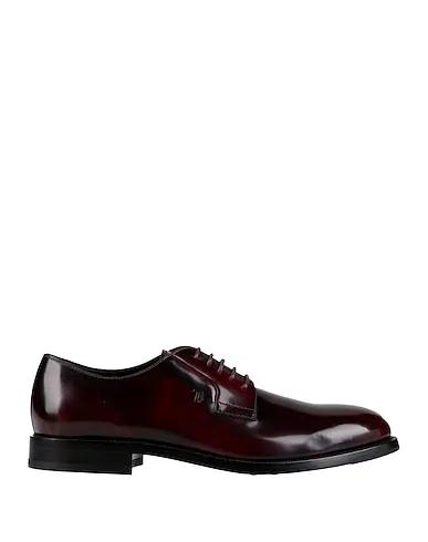 Burgundy Leather Laced shoes