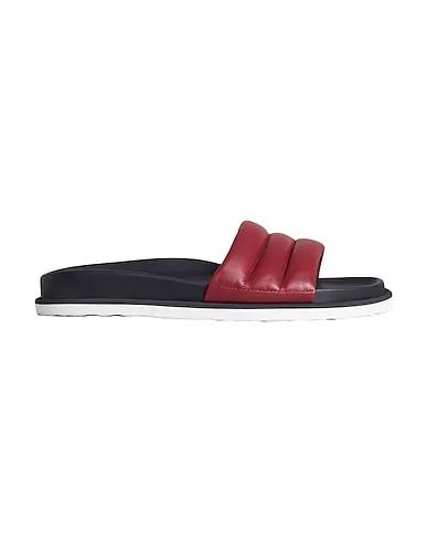 Burgundy Leather Sandals