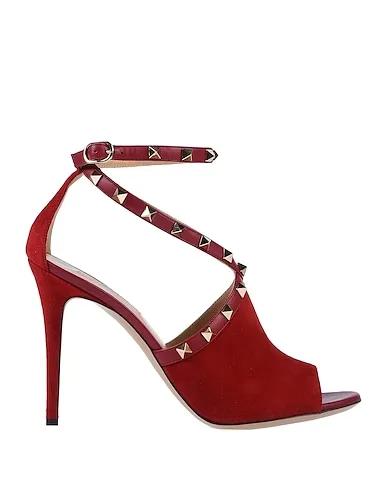 Burgundy Leather Sandals