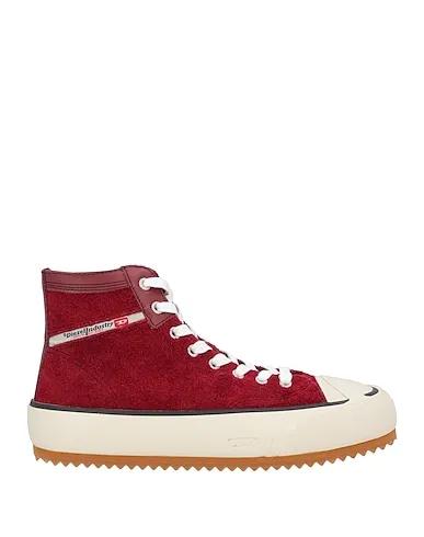 Burgundy Leather Sneakers