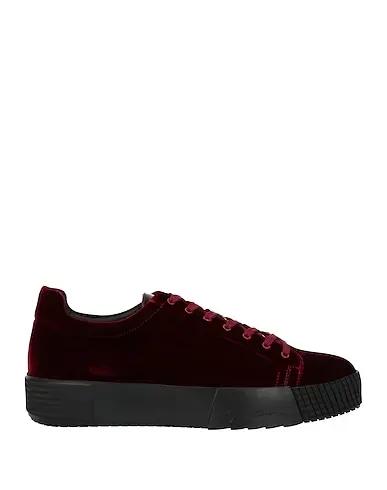 Burgundy Leather Sneakers