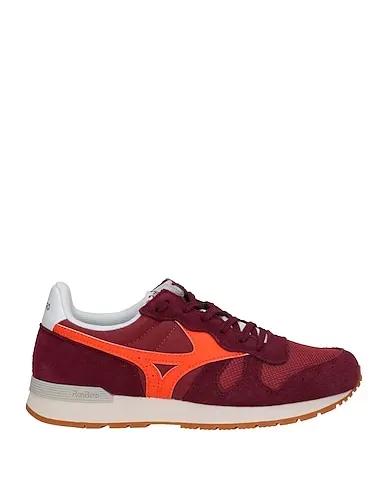 Burgundy Leather Sneakers