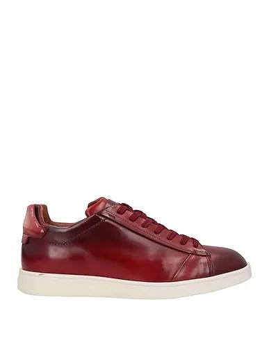 Burgundy Leather Sneakers