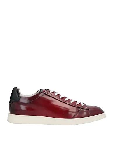 Burgundy Leather Sneakers