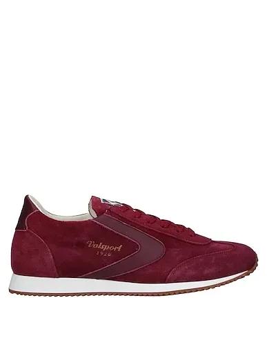 Burgundy Leather Sneakers