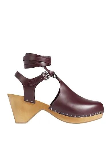 Burgundy Mules and clogs