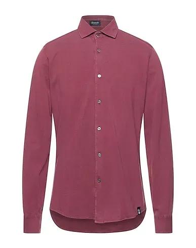 Burgundy Piqué Solid color shirt