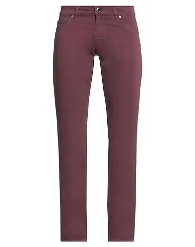 Burgundy Plain weave 5-pocket