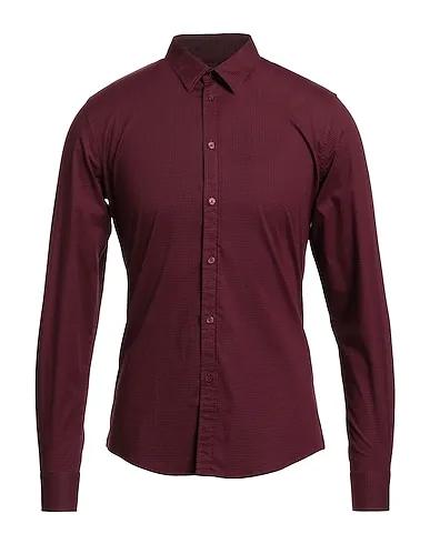 Burgundy Poplin Patterned shirt