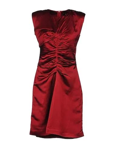 Burgundy Satin Short dress