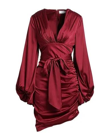Burgundy Satin Short dress