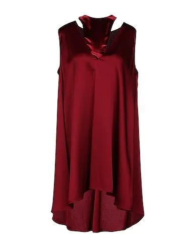 Burgundy Satin Short dress
