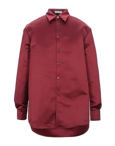 Burgundy Satin Solid color shirt