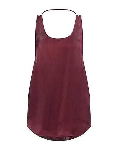 Burgundy Satin Top