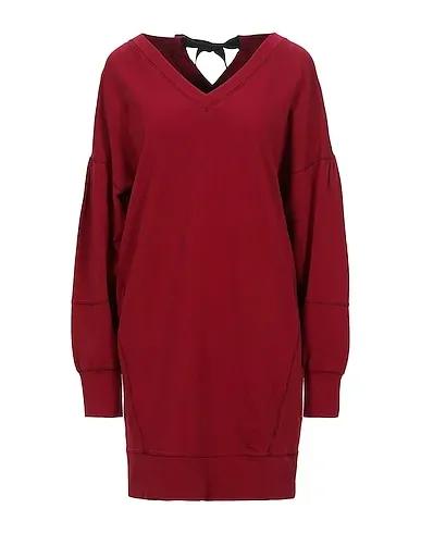 Burgundy Sweatshirt Short dress