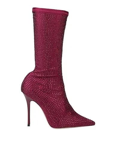 Burgundy Synthetic fabric Boots