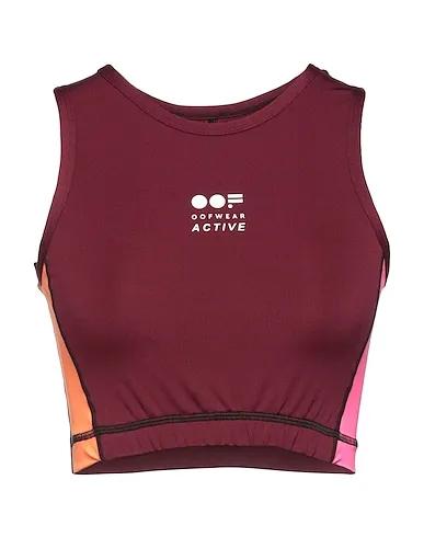 Burgundy Synthetic fabric Top